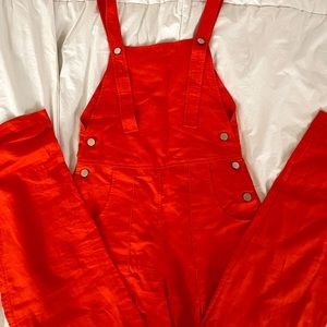 Red orange Jumpsuit Overall